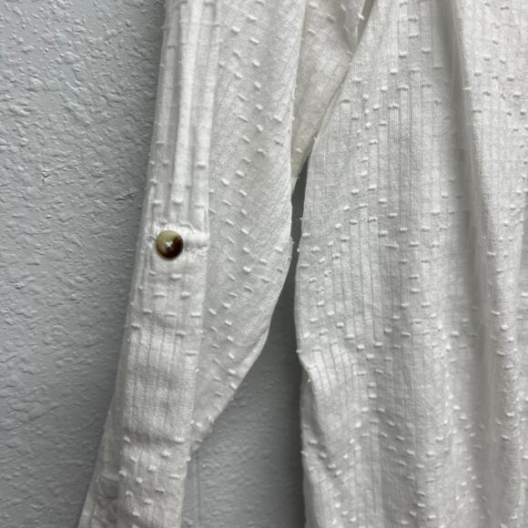 Caffe Marrahkesh Shirt Womens Small Cotton Oversized Relaxed Boho Beachy Western - Picture 5 of 15